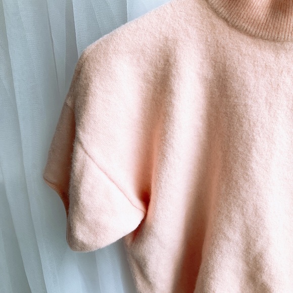 Vintage Wallis Pink Knit Short Sleeve Sweater Small - Picture 5 of 5